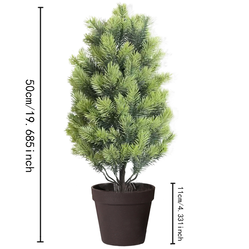 2025 Simulation Christmas Tree Planting Artificial Flowers Simulation Green Planting Potted Christmas Decoration Outdoor Photography Props Decoration