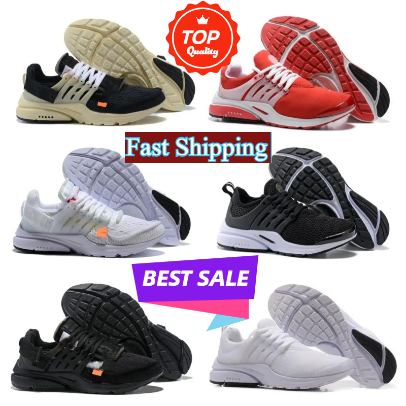 Prestos Off Triple White Mens Running Shoes Womens Casual Sneakers Man Trainers Basketball Shoes Des Chaussures Woman Designer Zapatos