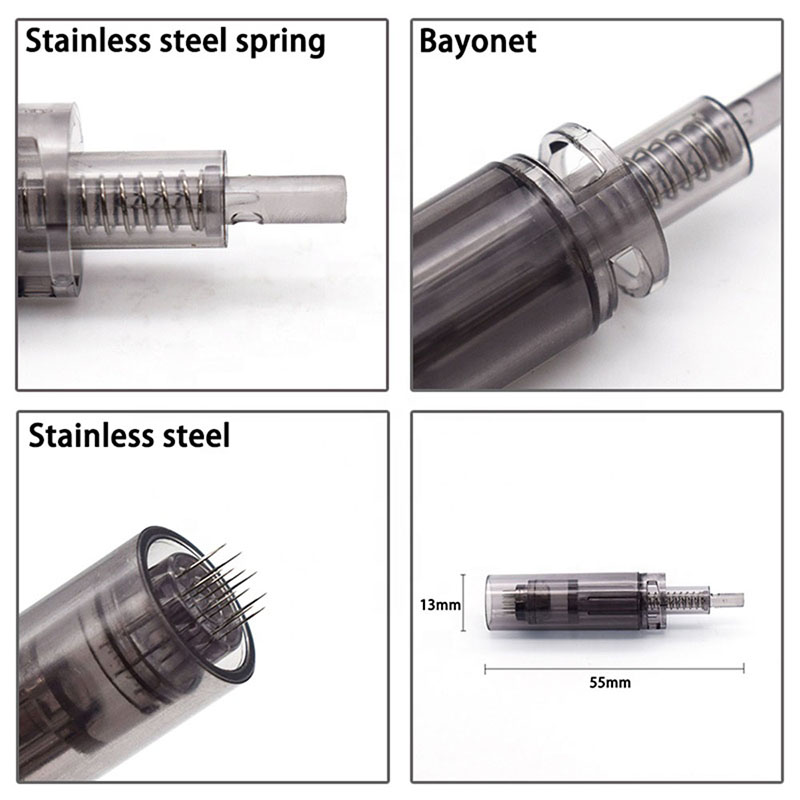 Dr Pen A7 Ultima Series Needles - 100pc Dermapen Replaceable Tips with Multiple Pin Options for Skin Regeneration 9 12 24 36 42 Nano Pin Derma Stamp C