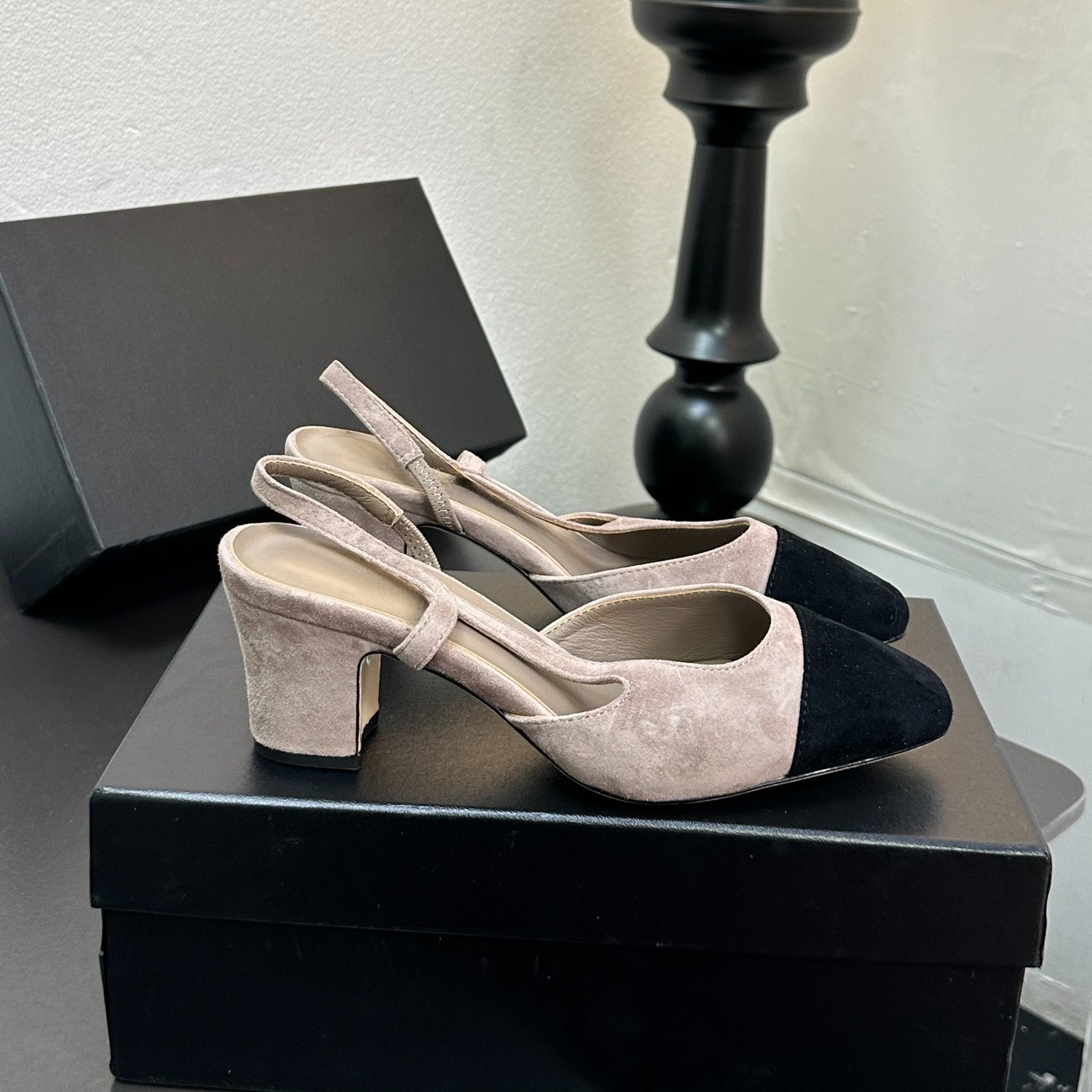 New Denim Slingback thick Sandals leather sole chunky block Heels flats Round toe Women's luxury designers wedding Dress Evening shoes factory footwear Size 35-43