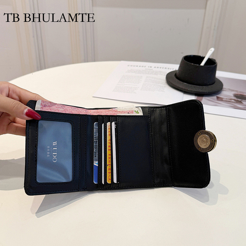 TB BHULAMTE Free Shipping New Fashion Designer Wallet For Women Short Quilted Embroidered Multi-card Slot Personalized Card Holder Coin Luxury Purse H