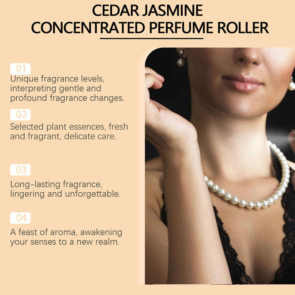 Roxelis Cedar Jasmine Brazilian Perfume Natural Fresh Scent Daily Commute Elegant Charm Long-lasting Fragrance Rollerball