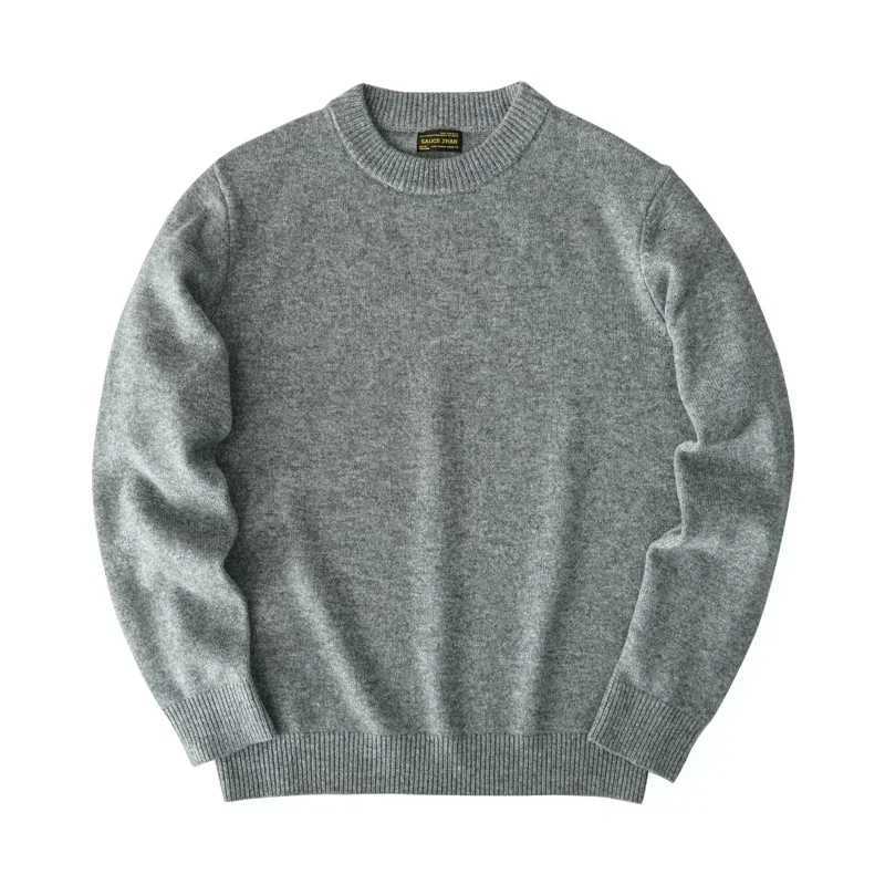 Sauce Zhan Mens Sweater Pullover Sweaters for Men Oneck Solid Color 100 Sheeps Wool Autumn Winter Sweater High DensityZ250918