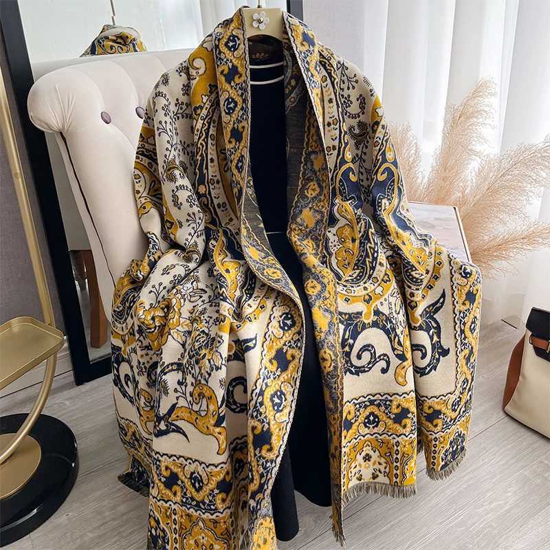 2025 Wens Winter Luxury Imitation Cashmere Paisley Scarf Shls Wrs Bufanda Hijab Travel Echarpe Warm Blanket Y250918
