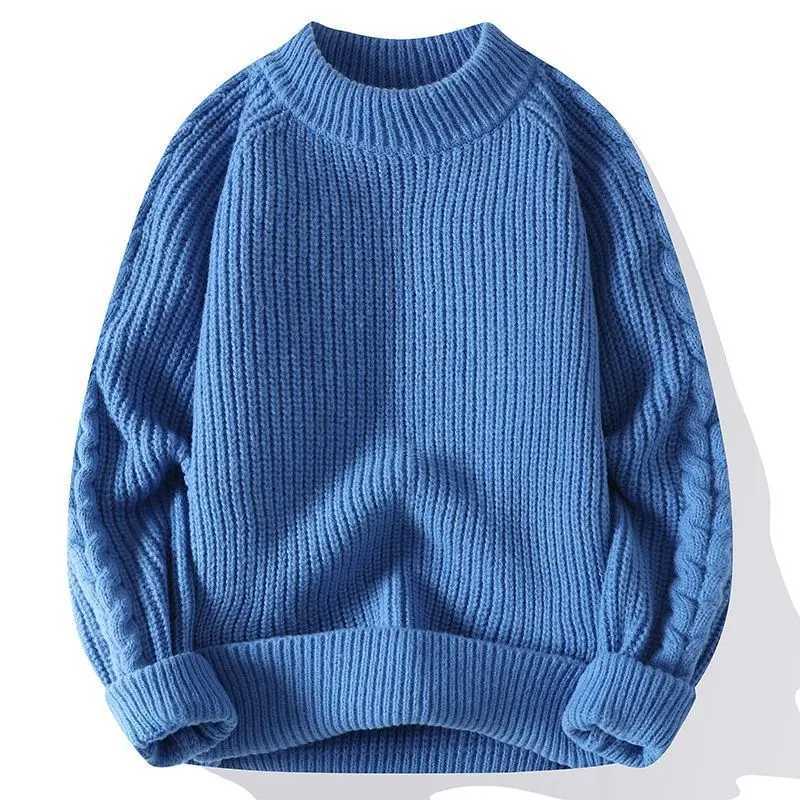 Winter Thickened Mens Vintage Loose Handsome Knitted SweatersZ250918