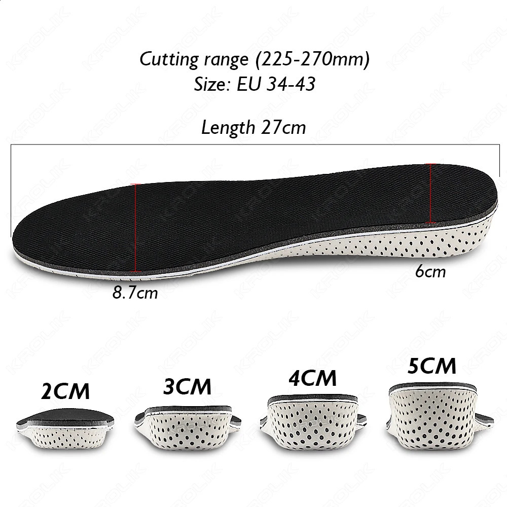 Memory Foam EVA Height Increase Templates Insole 25cm Breathable Ultra Light Elevated Sports Insoles For Men Women Shoes Insert 260518 - view 7