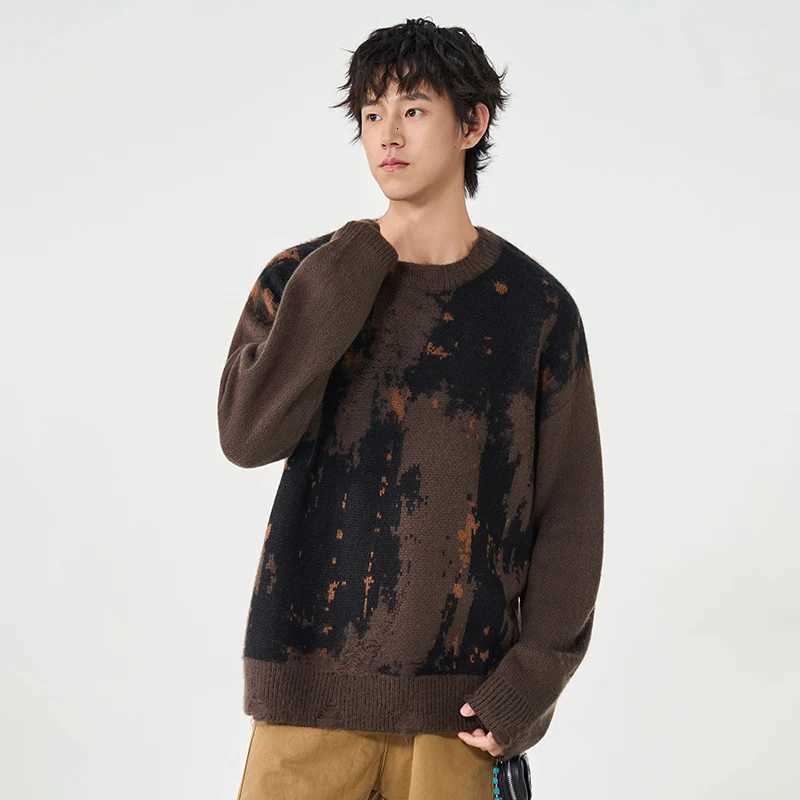 Mens Outdoor Highquality Inner Outer Casual Pullover Sweater Versatile Breathable Cold Resistant Warm Trendy Printed TopZ250918
