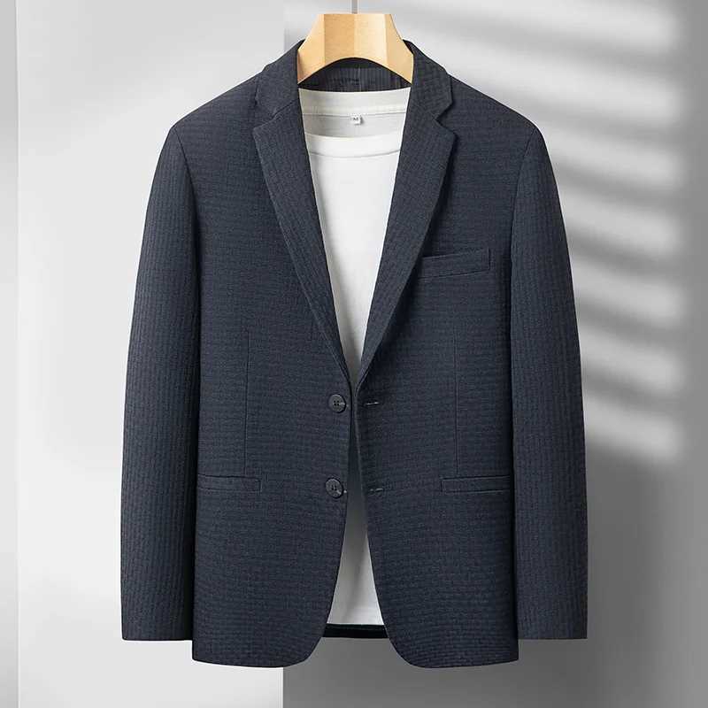 2025 Mens HighEnd Boutique Wool Suit Casual Business Top Coat Fashion Gentleman Party Four Seasons Elegant Tailored Suit Z250918