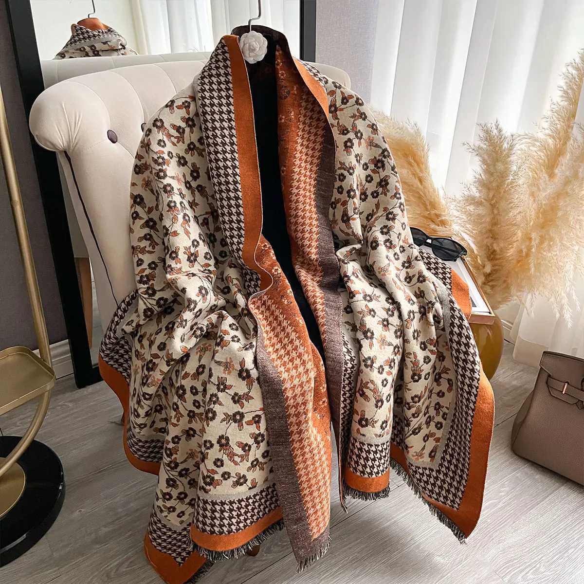 New 2025 Wens ral Luxury Cashmere Shl Scarf Warm Autumn and Winter Shl Printed Design Femme Foard Bufanda Y250918