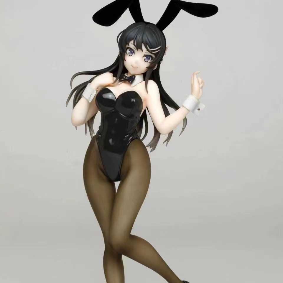 Bunny girl Sakima Aya senior sister two-dimensional beauty girl large-scale anime figure model desktop computer case ornament L250918