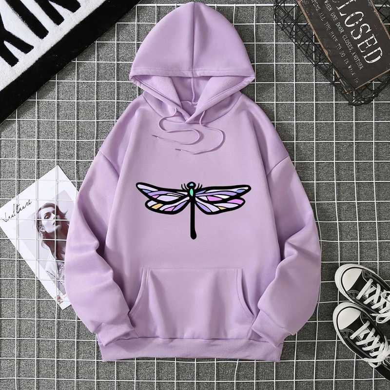 2025 Quick Selling Independent Station Let It Be Butterfly Printing Long Sleeve Hooded Sweatshirt For Women CYXX361Z250918