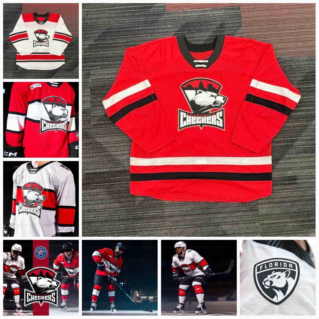 AHL Charlotte Checkers 2025 Hockey Jersey John Leonard Trevor Carrick Rasmus Asplund Oliver Okuliar Kyle Criscuolo Justin Sourdif Mike Benning Matthew Kiersted