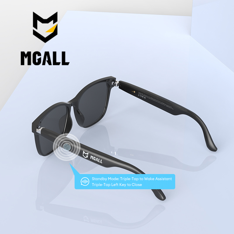 MGALL Smart Bluetooth Glasses Earphones MG-C08 Wireless Bluetooth Headset Detachable Magnetic Anti-Blue Light Sunglasses Earbuds