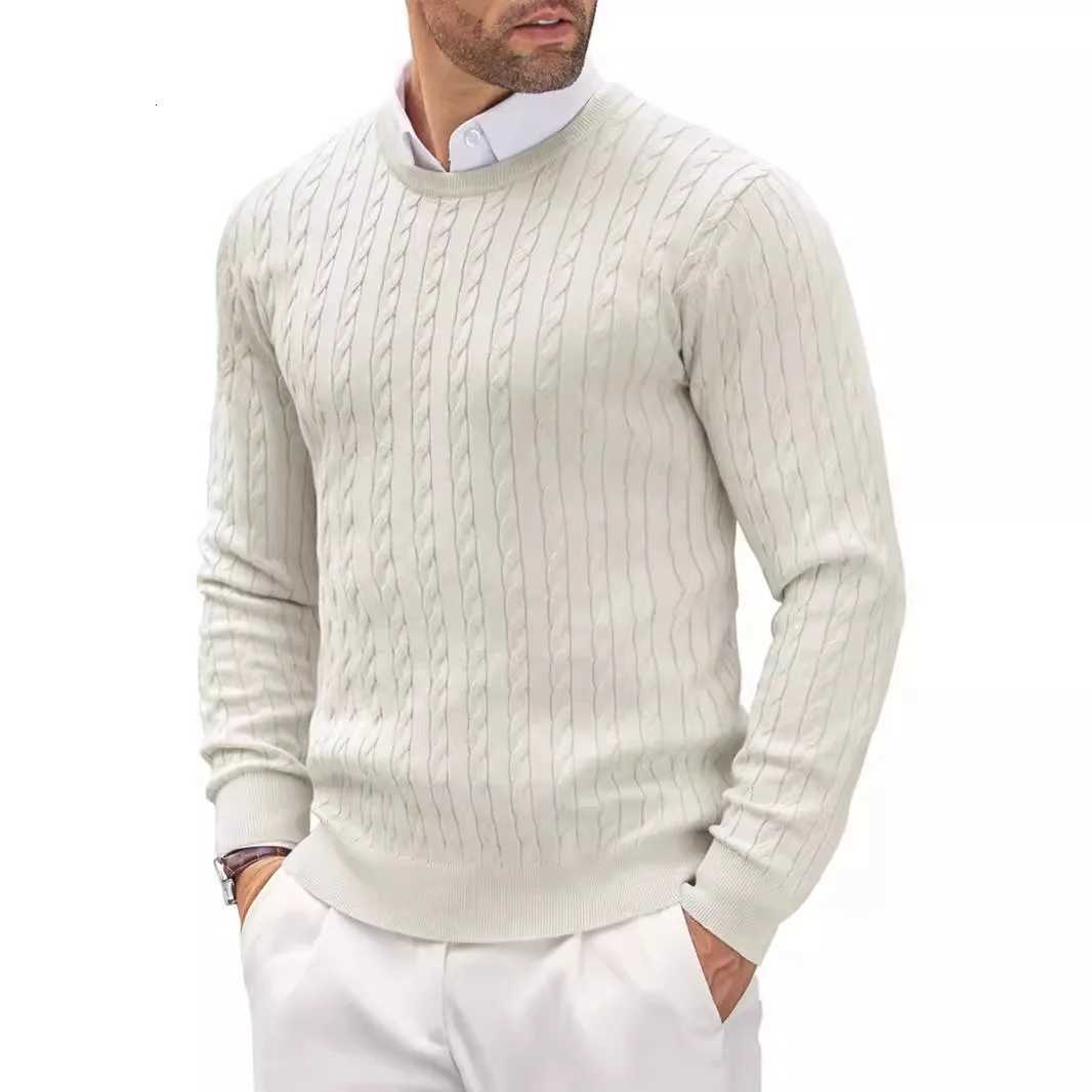 New Mens Round Neck Knitted Sweater for Autumn and WinterZ250918