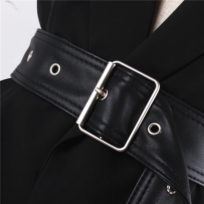 Fashion Width Black Leather Belts for Women Corset Belt Trench Coat Fur Clothing Ladies Strap Female Waistband 250918