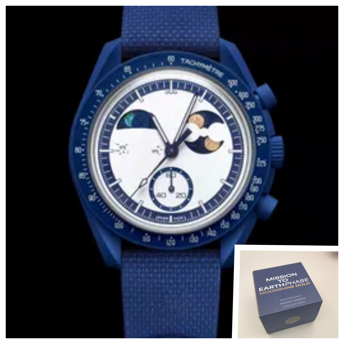 MISSION TO EARTH PHASE Moon Mens Watches High Quality Full Function Chronograph Designer Mission To Mercury 42mm Nylon Watches Quartz Clock Relogio Masculino