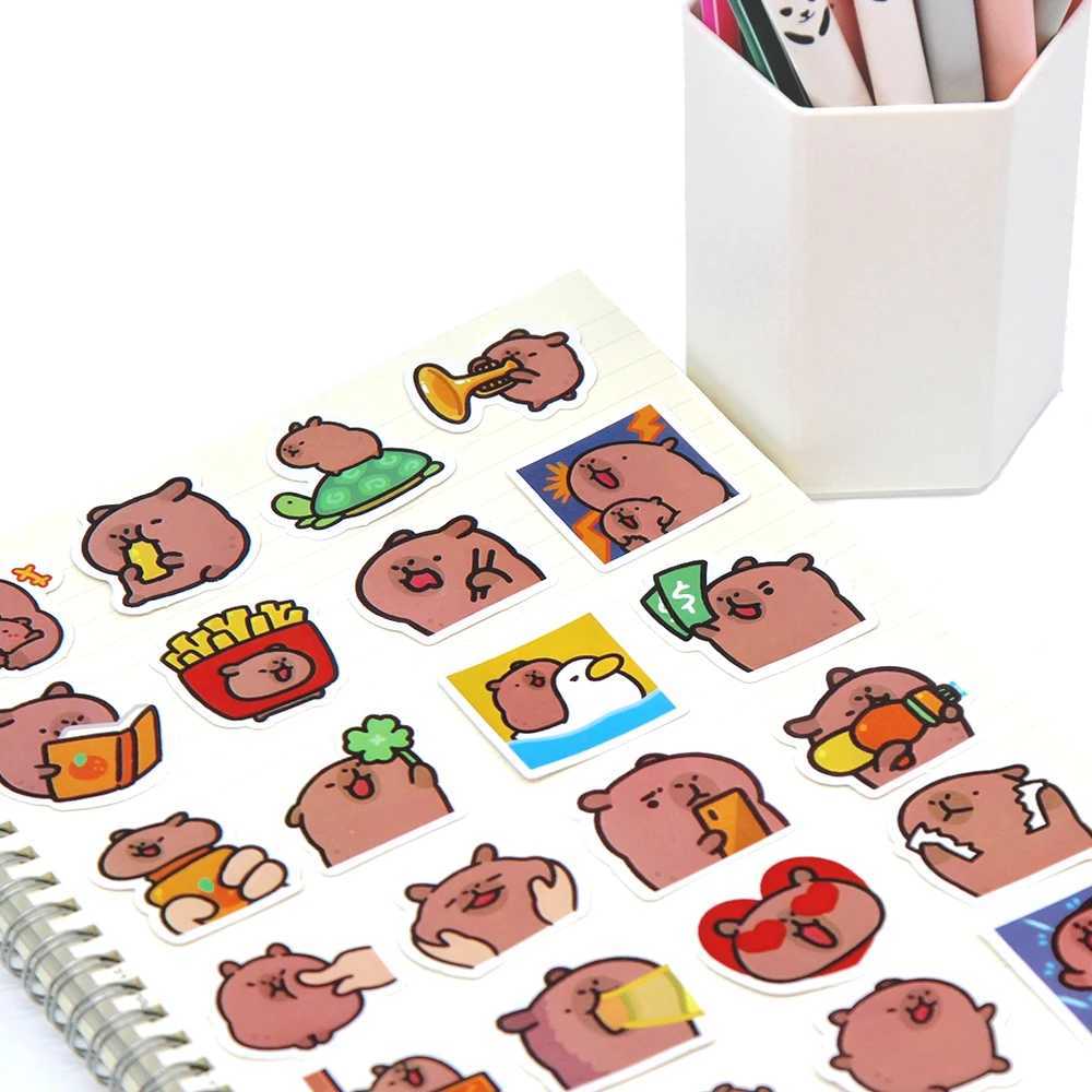1050100pcs Capybaras Stickers Cartoon Cute Decals Toy Stationery Guitar Phone Bicycle Laptop Luggage Car Graffiti Kids Sticker C250918