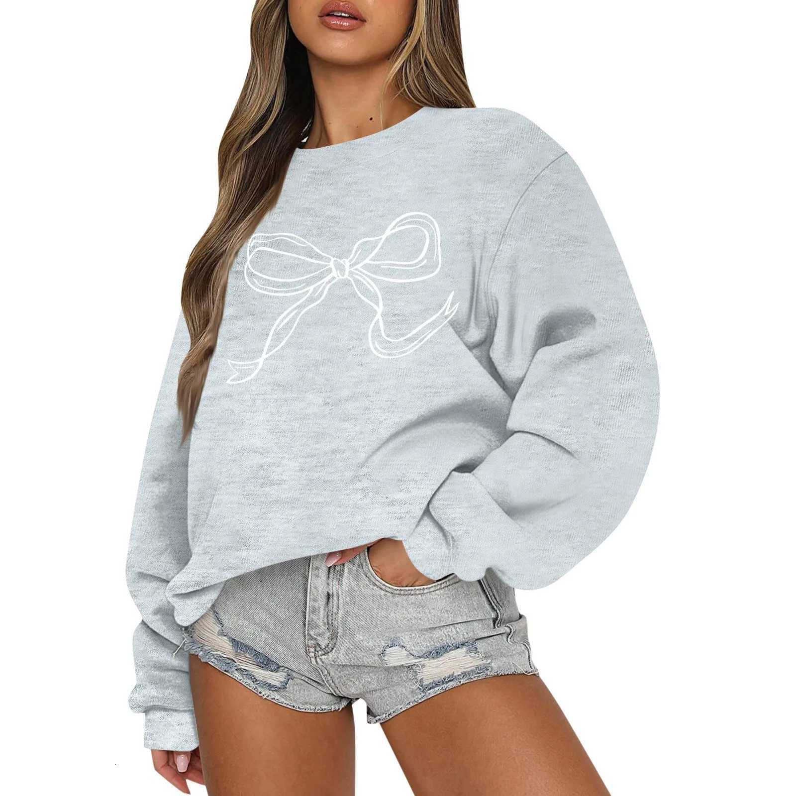 2025 Long Sleeve Crewneck Women Pullover Autumn Winter Clothes Long Sleeve Casual Fashion Tops Going Out StreetwearZ250918