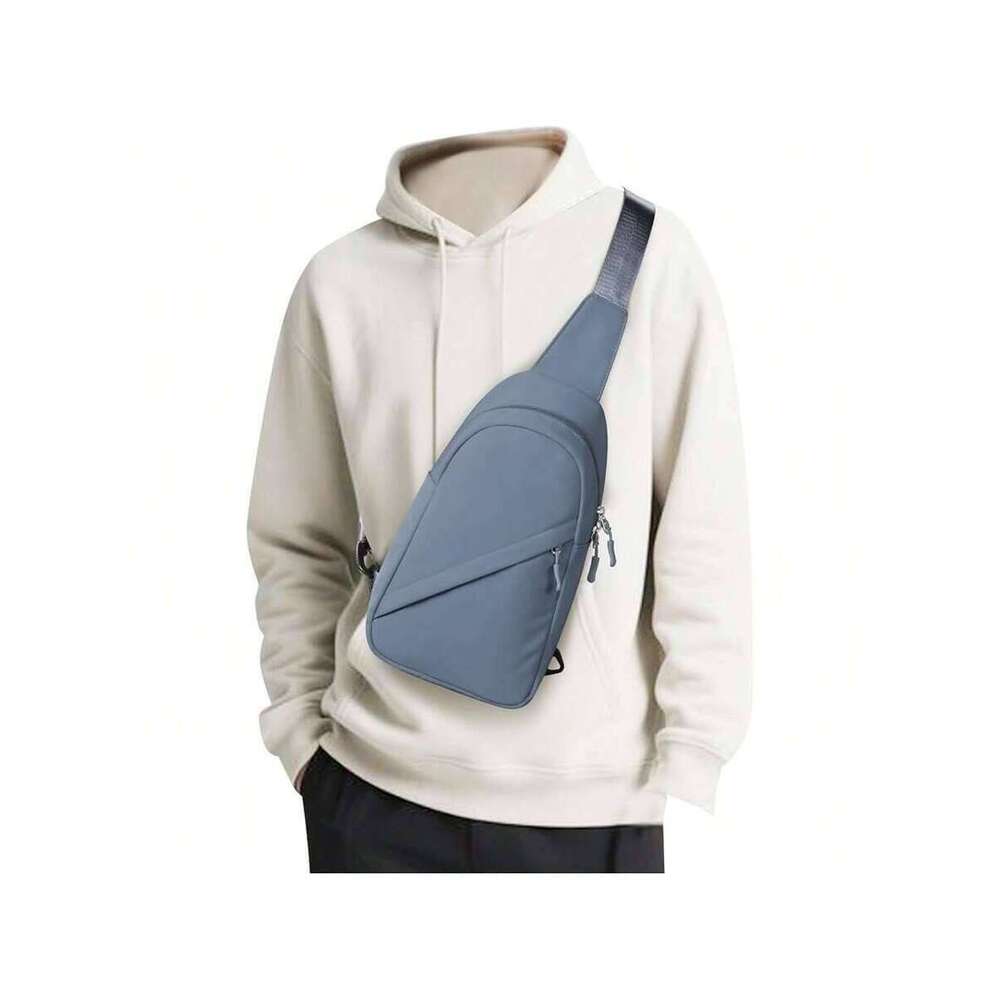 Black Sling Crossbody Bag Men Women, Daypack Mini Anti- Cross Chest Bags, Small One Strap Fanny Pack For Casual Travel Hiking Gym