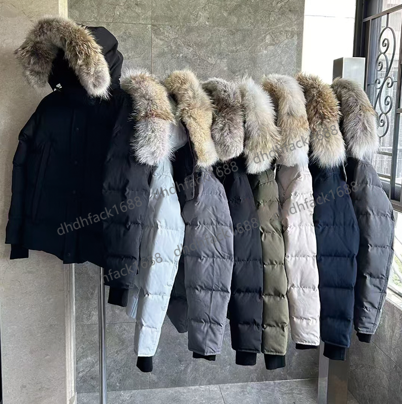 Winter New Designer Men Down Parka Homme Jassen Chaquetas Outerwear Wolf Fur Hooded Manteau Jacket Coat Hiver Doudoune Size S-3XL