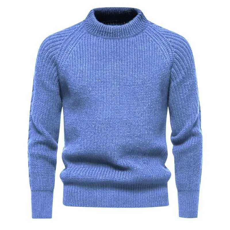European and American Retro Mens Thickened Sweater Winter Leisure Allmatch Pullover Warm Knitted Woolen SweaterZ250918