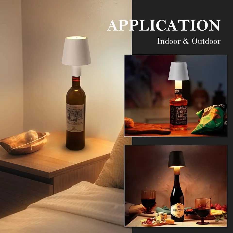 LED Table Lamps 3 Levels Dimmable Wireless Led Desk Lamp Touch Night Light USB Rechargeable Touch Lamp For Room Study Office Bar C250918