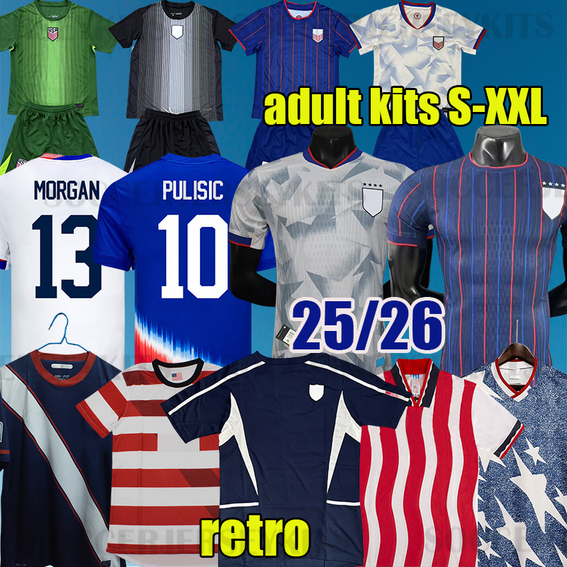 2025 2026 PULISIC MCKENNIE Football Jersey ERTZ ALTIDORE PRESS WOOD MORGAN LLOYD 25 26 America Football Shirt United States Camisetas USA USMNT PLAYER Men Kit
