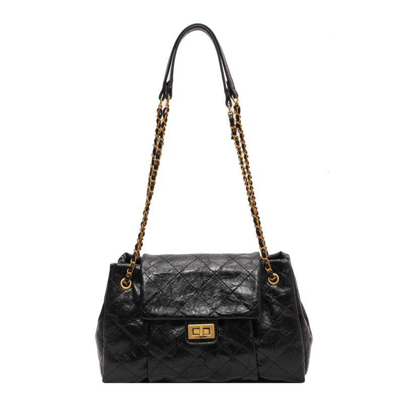 Designer bag hot free shipping Diamond Lattice Chain Small Square Bag New Vintage Simple Leisure Diagonal Cross Bag for woman black red coffee white