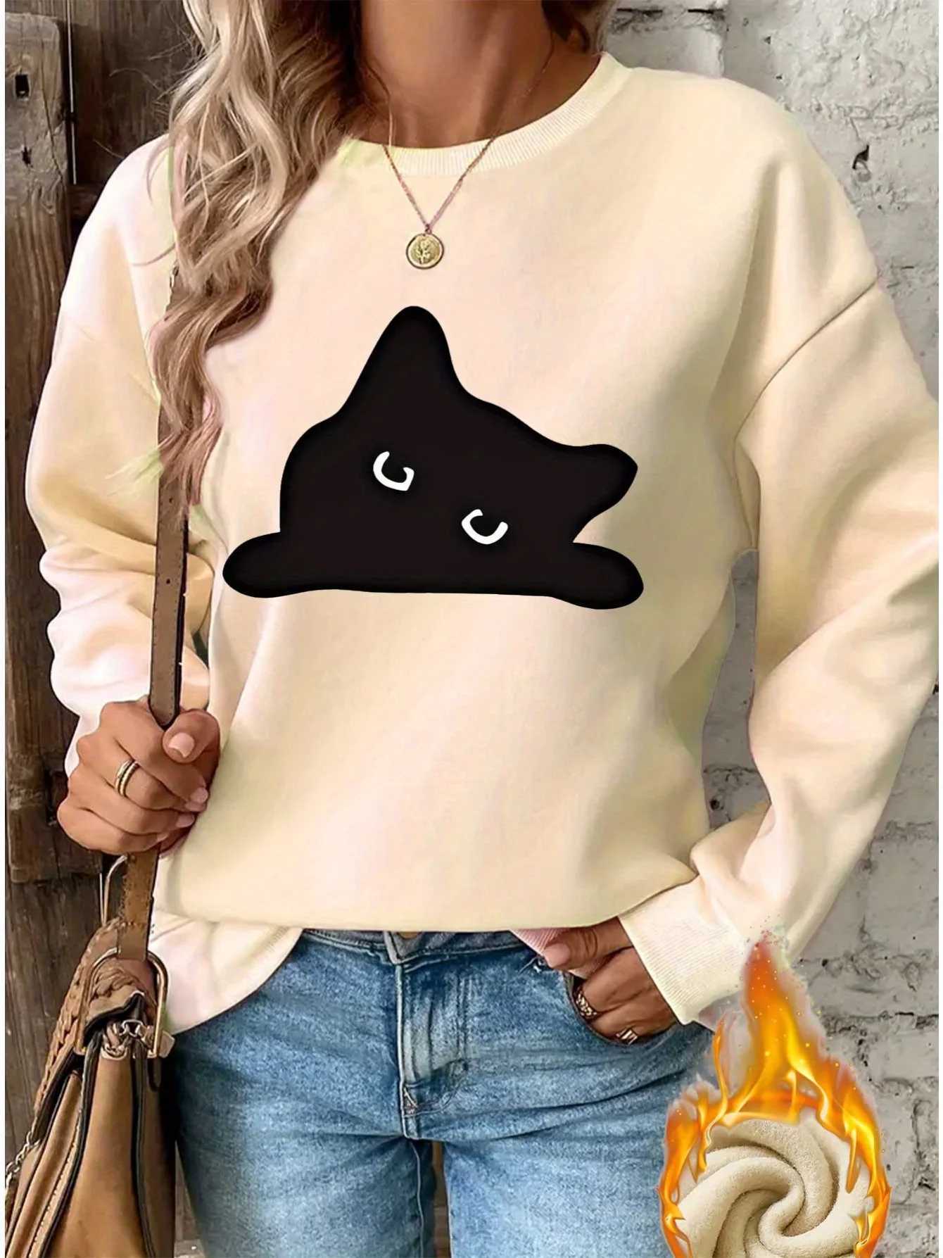 women Hoodies Hip Hop Street Casual Printed Hoodie Oversize Loose New Sweatshirts Autumn Warm Fleece Clothing AllSeason MachineZ250918