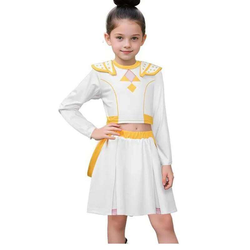 Girls Kpop Zoey Cosplay Costume Halloween Demon Hunt ers Rumi Mira Cosplay Tops Skirt Clothes Printed Stage Dress K ids Role Play