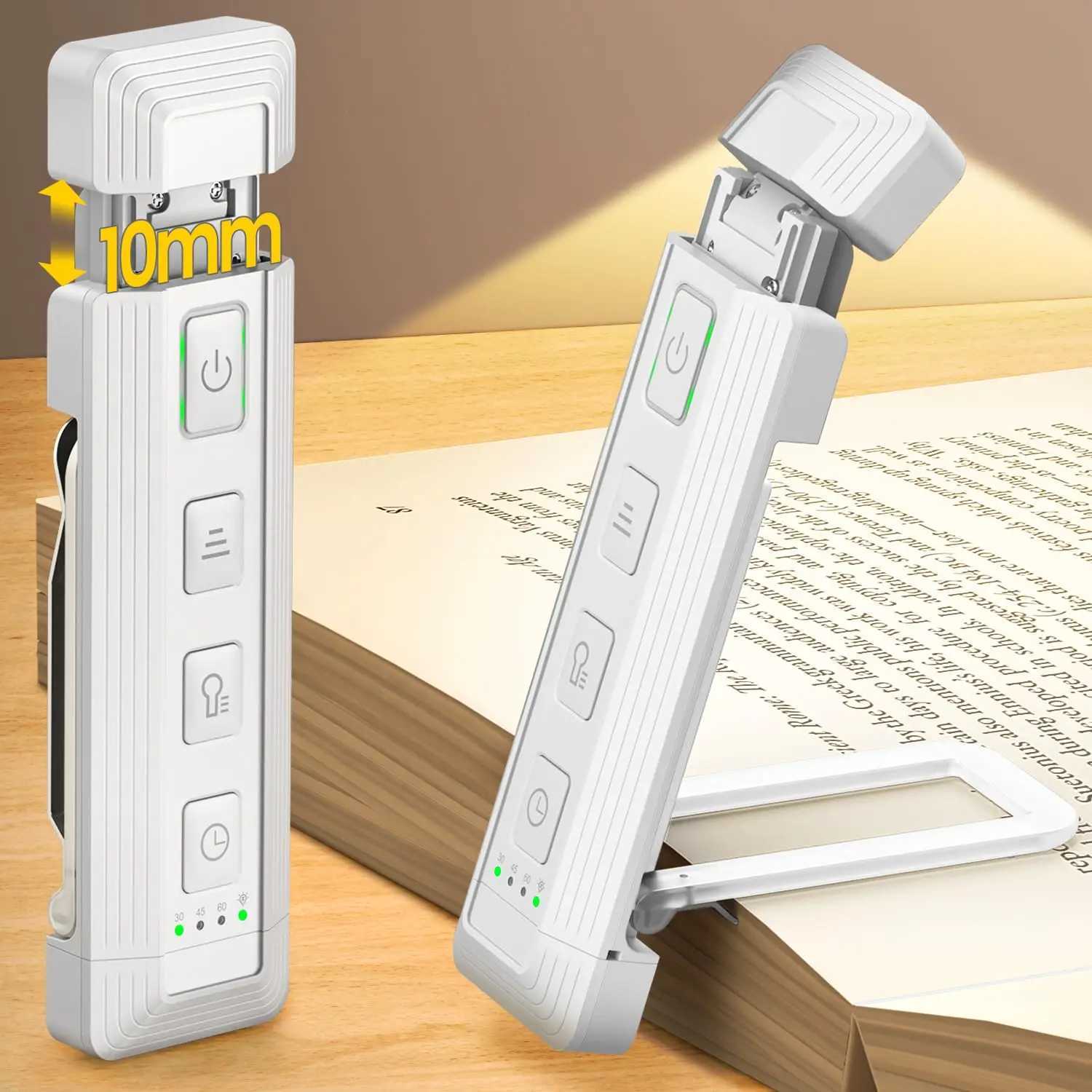 2024 6000K New Wider Coverage Book Lighting Lamp Foldable Mini Usb Rechargeable Led Portable Clip On Book Reading Light For Book C250918