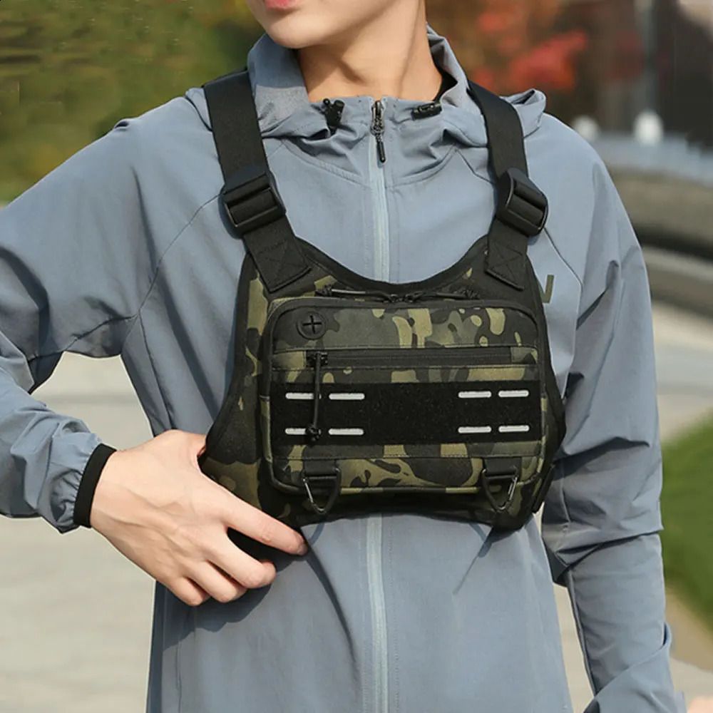 Tactical Vest Chest Bag Camping Backpack CS Rig Airsoft Pouch Holster Molle Men Shoulder Hunting Fishing Cycling Runnin Pouch 250918