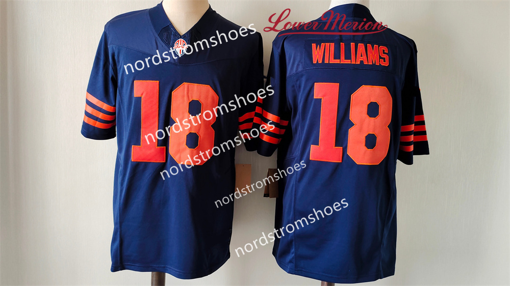 18 Caleb Williams Custom Football Jerseys D'Andre Swift DJ Moore Jaquan Brisker Darnell Wright Kevin Byard III Jaylon Johnson