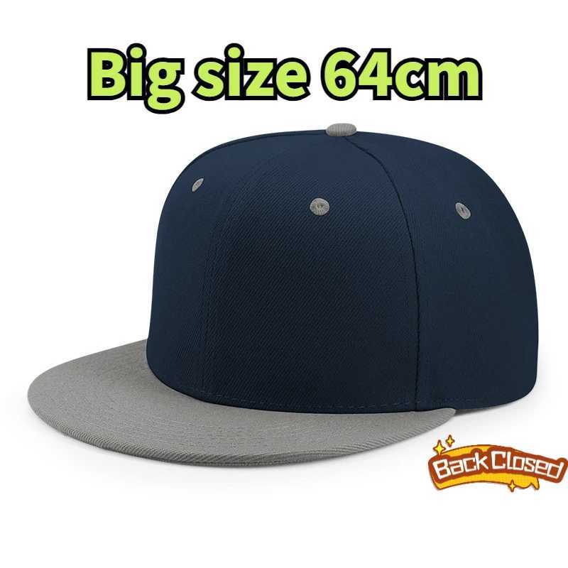 Large 64cm Back Closed Skateboard Cap Women Fitted Baseball Cap XXL Male Big Size Snapback Caps Plain Football Hat 60cm 62cm J250918