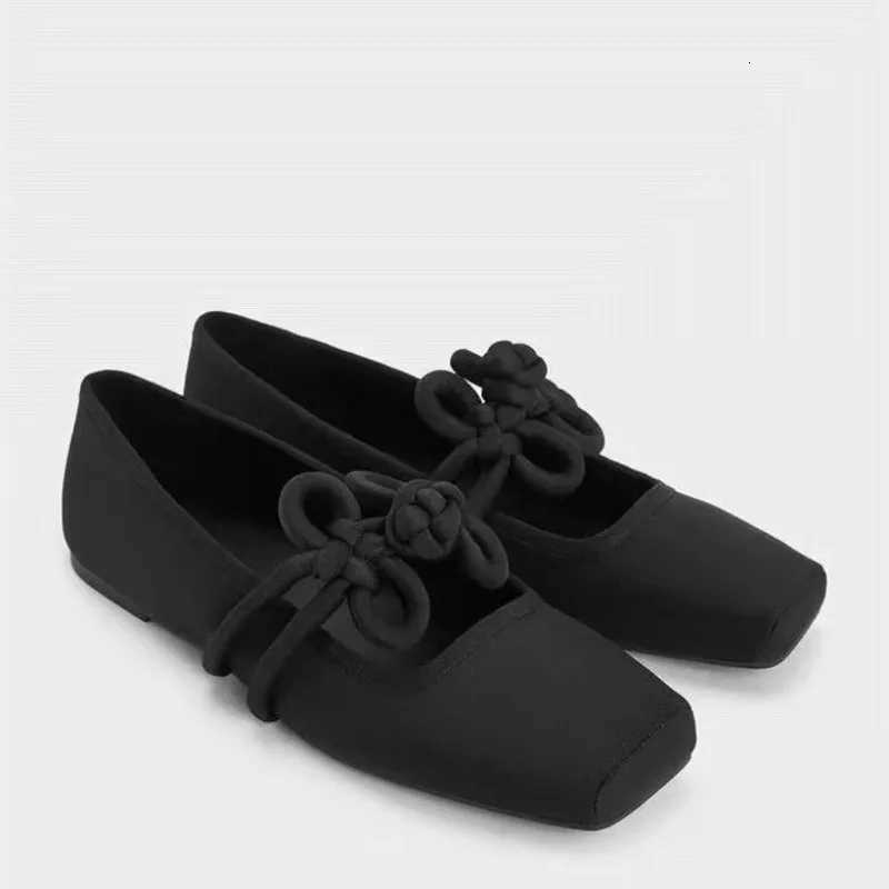 Designer Ethnic Style Women Red Satin Mary Jane Shoes Fashion Shallow Square Toe Shoes Spring Autumn Soft Sole Ballet Shoes W250918 - view 6