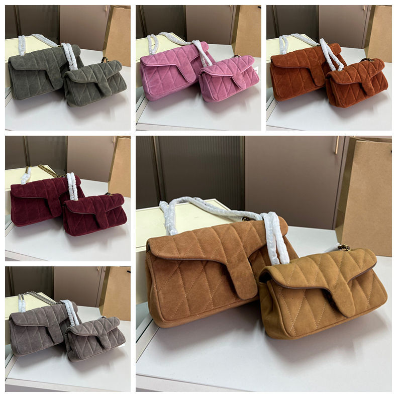 Luxury Brown Suede BagSmooth Leather Crossbody Designer Bags Soft Tabby Flap Underarm Handbags Female Gift Purse Borse Adjustable Shoulder Bag Baguette bag