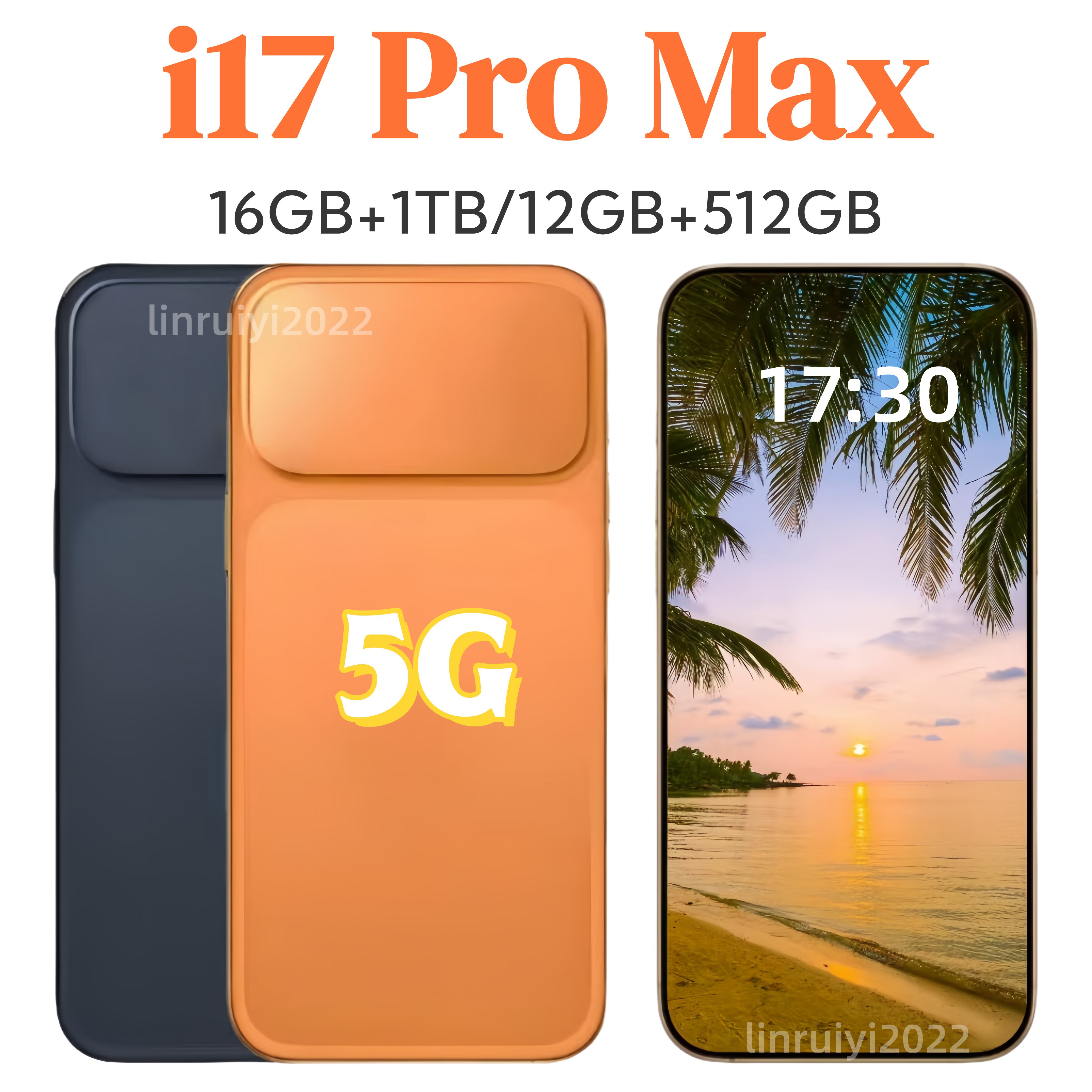 Smartphone i17 i16 pro max Phone 6.9-inch Smart cell phones Face Unlock HD Camera 16GB 512GB RAM 1TB Full screen Smart Computer Smartphone GPS phones androids