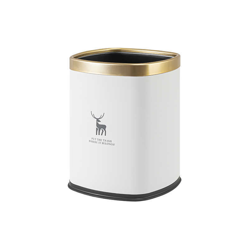 Shuangyi Trash Can Household Highend Double Bin Lidless Bathroom Trash Can Light Luxury Large Capacity Trash Can C250918