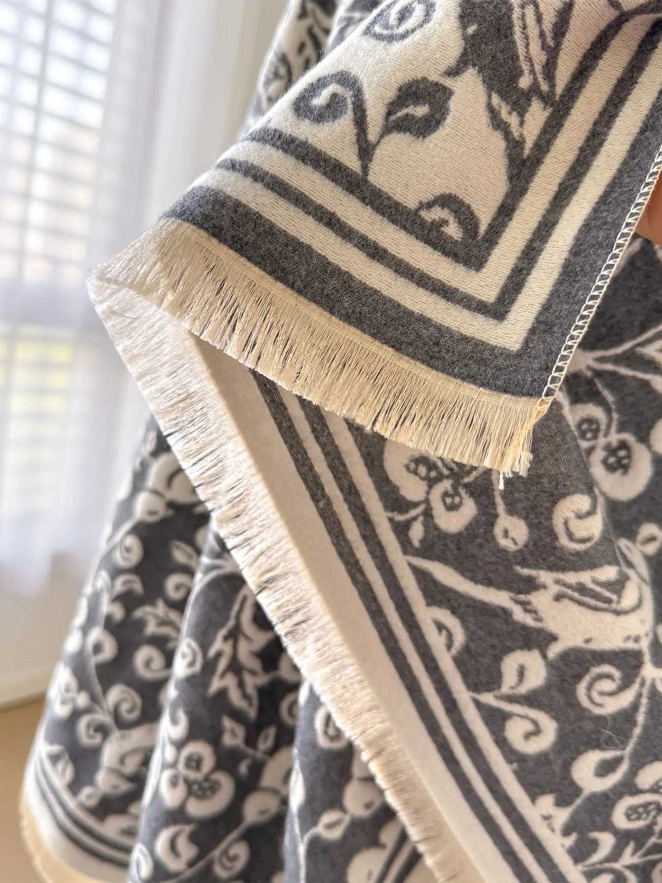 Prum Printed Scarf for Ladies Toasty Winter Faux Cashmere Shls Fem P Blanket Wrs Stole Y250918