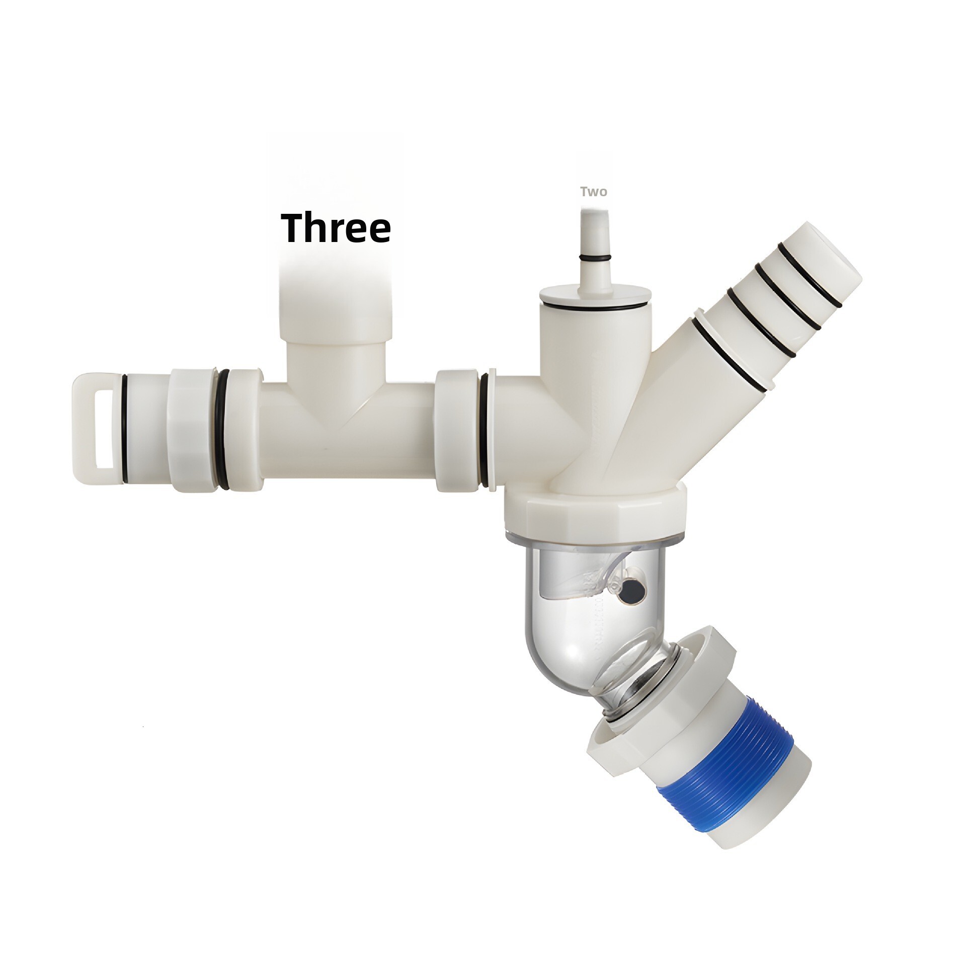 45 Degree Wall Four-Way Connector Special Anti-Odor Artifact Multi-Connection Drain Pipe Seal Plug