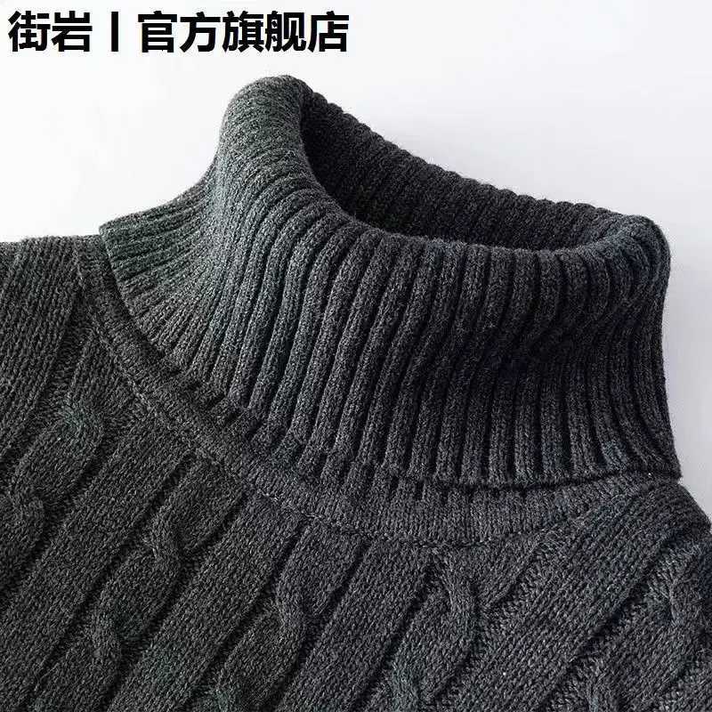 Mens Turtleneck Sweater Thick Knitted Sweater Slim and Versatile Thermal Underwear Mens Sweater Handsome MenZ250918