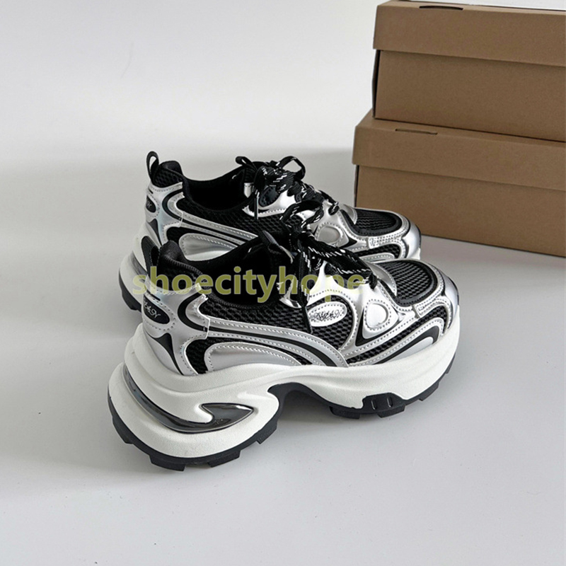 Fashionable running shoes Mesh Breathable womens trainers Vintage Street-style comfort durable Shock-absorbing Air-cushion sneakers size 35-40