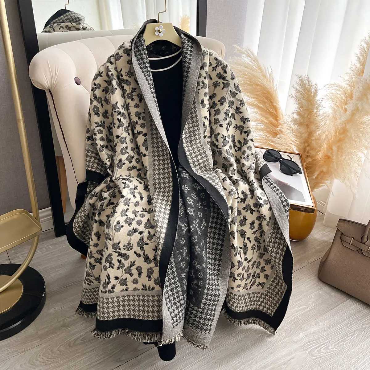 New 2025 Wens ral Luxury Cashmere Shl Scarf Warm Autumn and Winter Shl Printed Design Femme Foard Bufanda Y250918