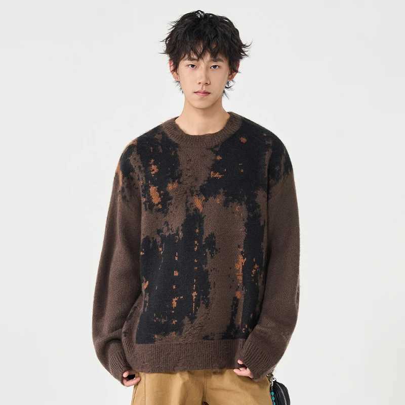 Mens Outdoor Highquality Inner Outer Casual Pullover Sweater Versatile Breathable Cold Resistant Warm Trendy Printed TopZ250918