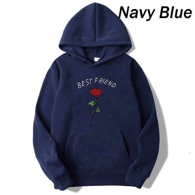 Funny Rose Print Hoodie Best Friends Hoodie Womens Casual Pullover HoodieZ250918