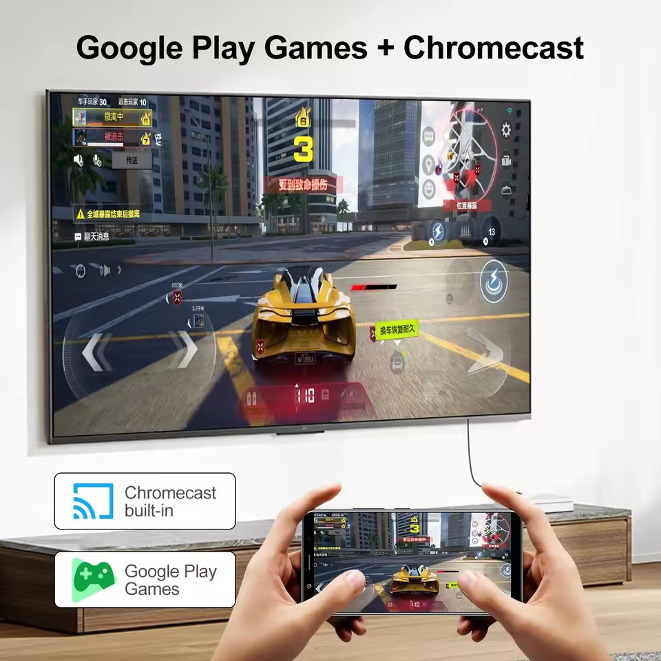 Smart TV Box Android 14 Wifi6 Set Top Box Remote Control 4K Voice Assistant Media Player 2GB+16GB Quad Core Global Media Player Google Home