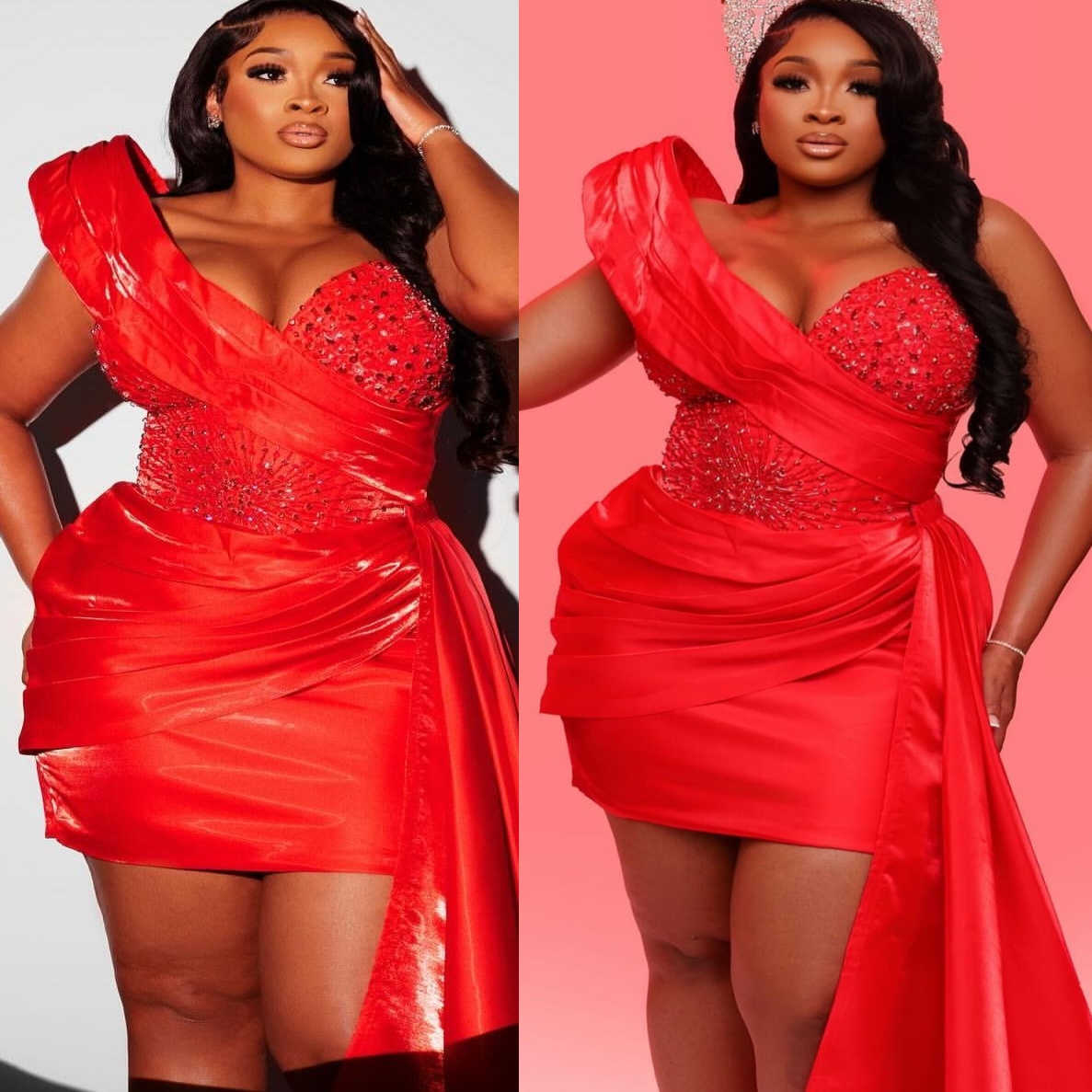 Chic Red Sheath Cocktail Dress Beaded Crystals Satin Sweetheart Short Mini Graduation Homecoming Dresses For Special Occasions Sweetheart Gowns