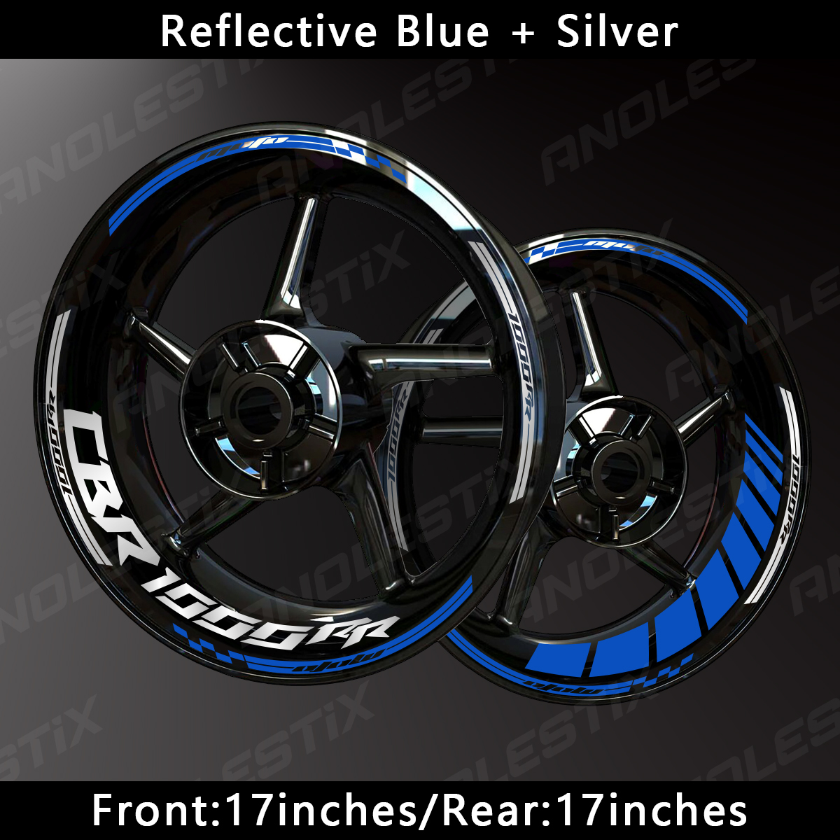 For Honda CBR 1000RR AnoleStix Reflective Motorcycle Wheel Sticker Hub Decal Rim Moto Stripe Tape Customized