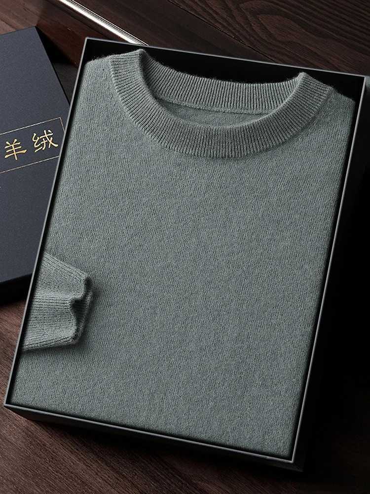 Classic Oneck Men 100 Pure Cashmere Sweater Casual Autumn Winter Pullover Warm Shirt Simple Soft Man Knit Top Jumper ClothesZ250918