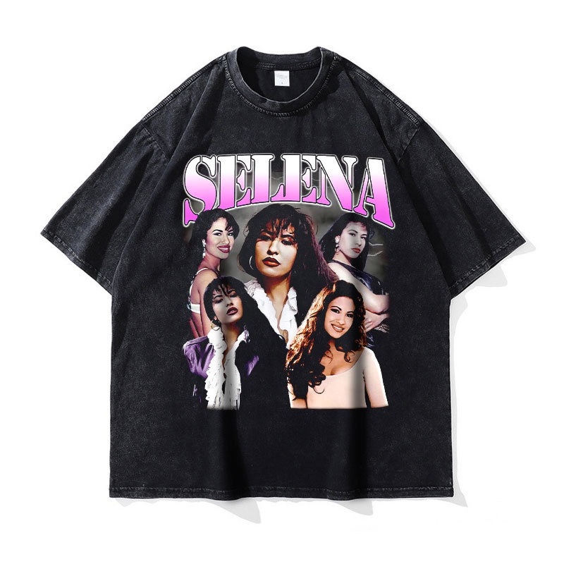 2025 Hot Sale Selena Quintanilla Tribute Tee Unisex Graphic T-Shirt Music Lover Gift Vintag Pure Cotton Men's Tshirt